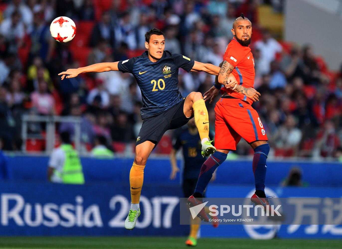 Football. 2017 FIFA Confederations Cup. Chile vs. Australia