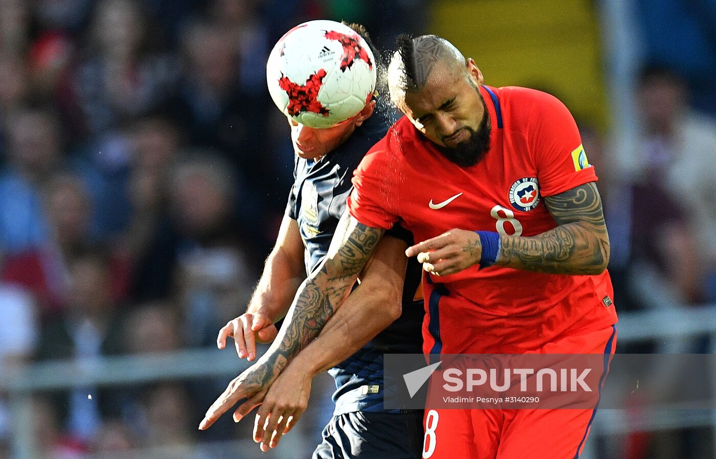 Football. 2017 FIFA Confederations Cup. Chile vs. Australia