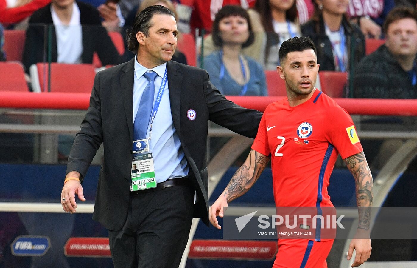 Football. 2017 FIFA Confederations Cup. Chile vs. Australia