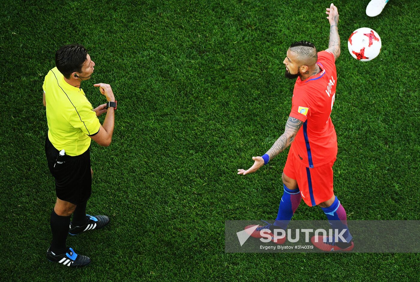 Football. 2017 FIFA Confederations Cup. Chile vs. Australia