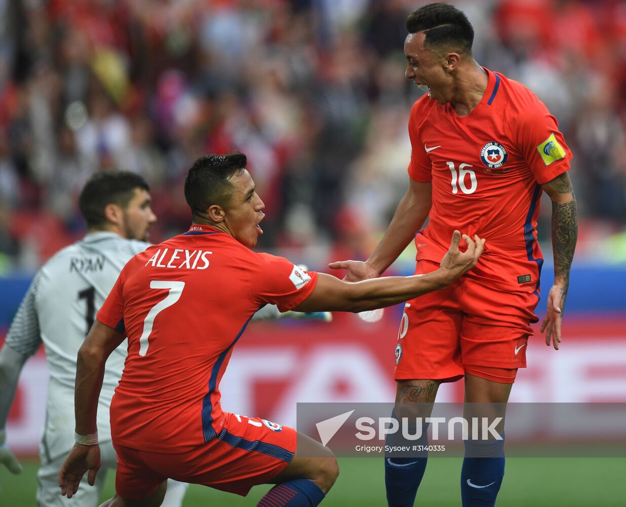 Football. 2017 FIFA Confederations Cup. Chile vs. Australia