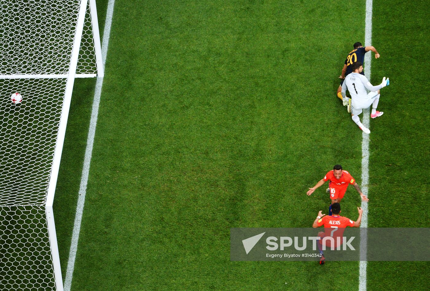 Football. 2017 FIFA Confederations Cup. Chile vs. Australia