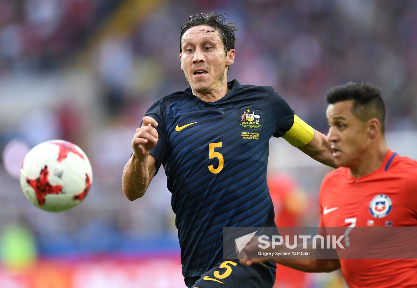 Football. 2017 FIFA Confederations Cup. Chile vs. Australia
