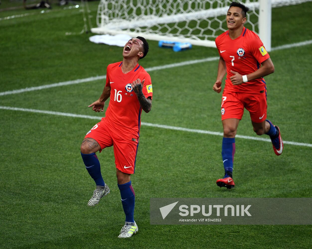 Football. 2017 FIFA Confederations Cup. Chile vs. Australia