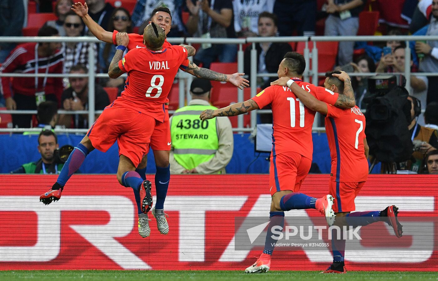 Football. 2017 FIFA Confederations Cup. Chile vs. Australia