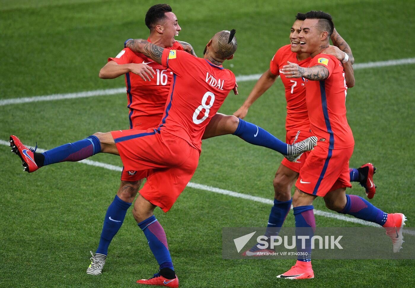 Football. 2017 FIFA Confederations Cup. Chile vs. Australia