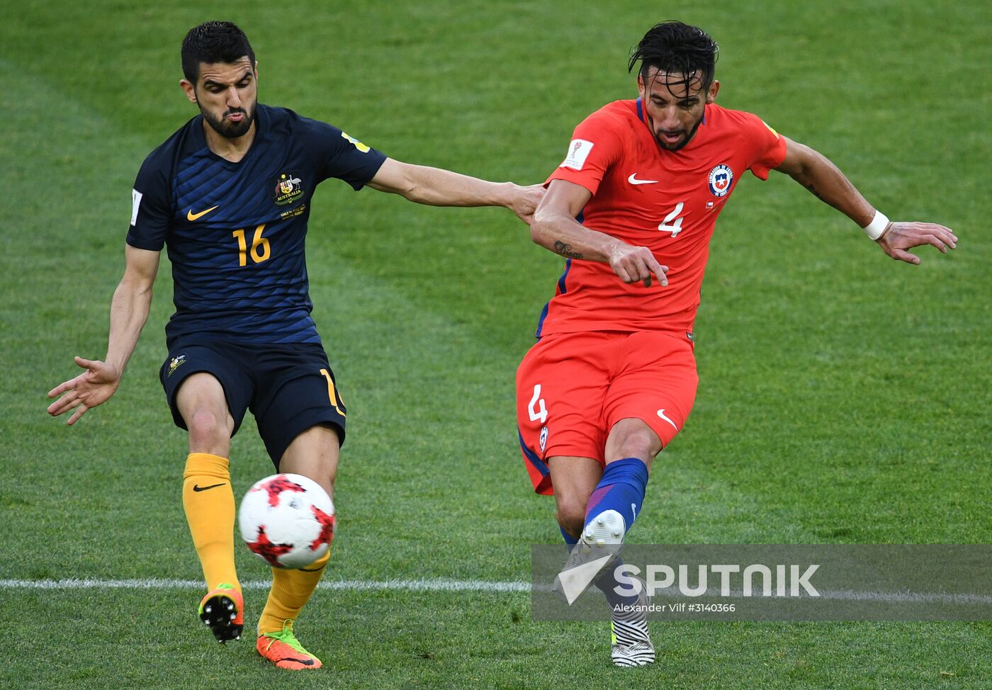 Football. 2017 FIFA Confederations Cup. Chile vs. Australia
