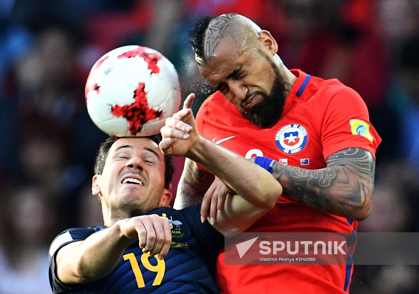 Football. 2017 FIFA Confederations Cup. Chile vs. Australia