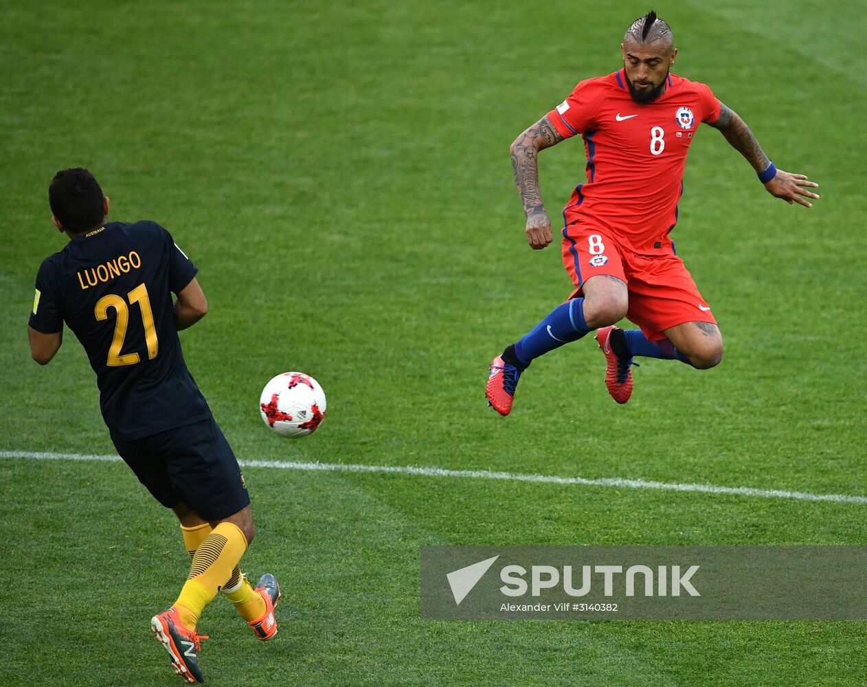 Football. 2017 FIFA Confederations Cup. Chile vs. Australia
