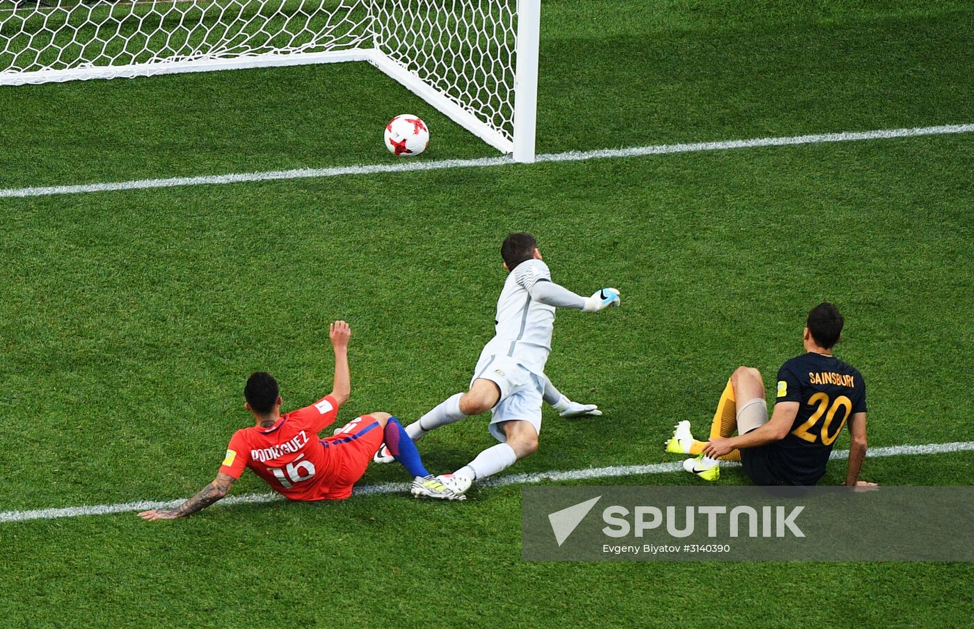 Football. 2017 FIFA Confederations Cup. Chile vs. Australia
