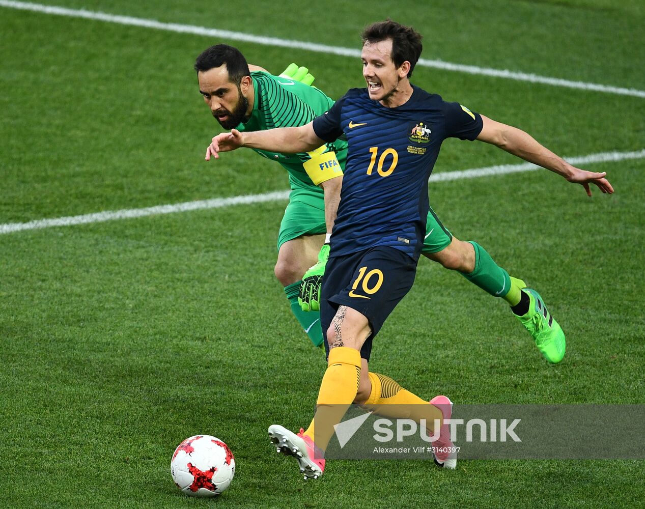 Football. 2017 FIFA Confederations Cup. Chile vs. Australia