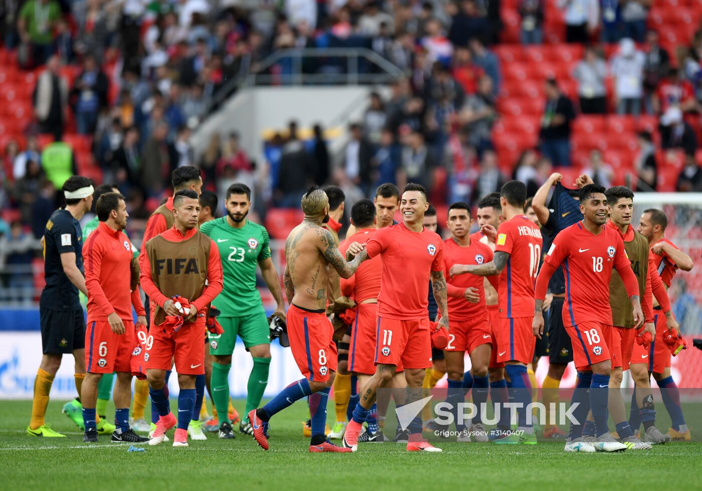 Football. 2017 FIFA Confederations Cup. Chile vs. Australia