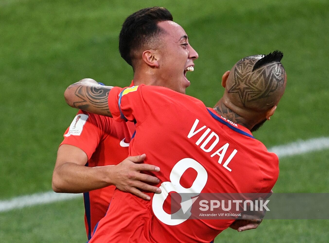 Football. 2017 FIFA Confederations Cup. Chile vs. Australia