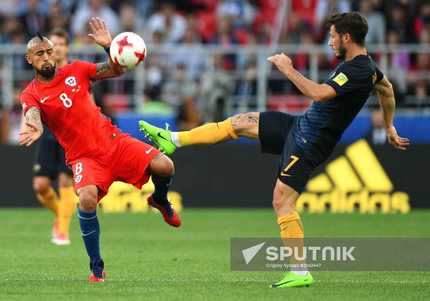 Football. 2017 FIFA Confederations Cup. Chile vs. Australia