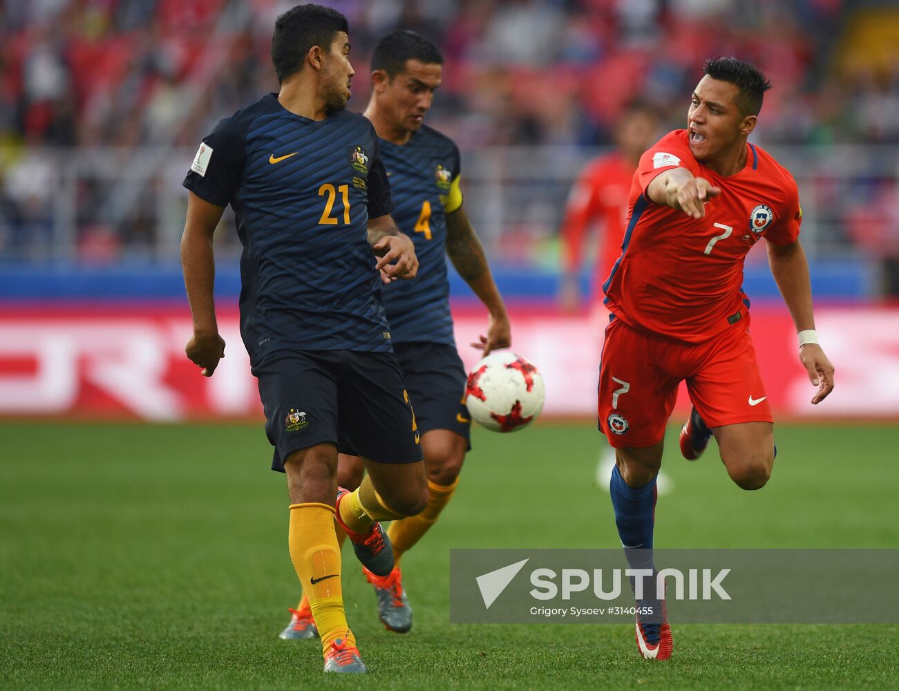 Football. 2017 FIFA Confederations Cup. Chile vs. Australia