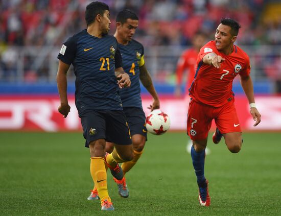 Football. 2017 FIFA Confederations Cup. Chile vs. Australia