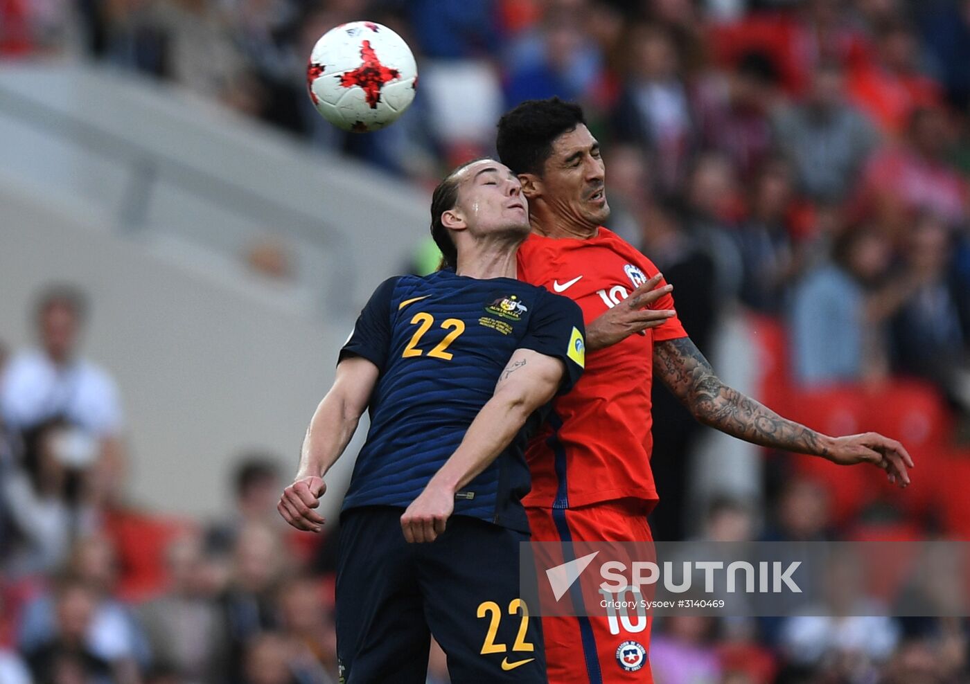 Football. 2017 FIFA Confederations Cup. Chile vs. Australia