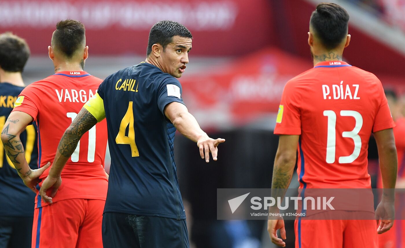 Football. 2017 FIFA Confederations Cup. Chile vs. Australia