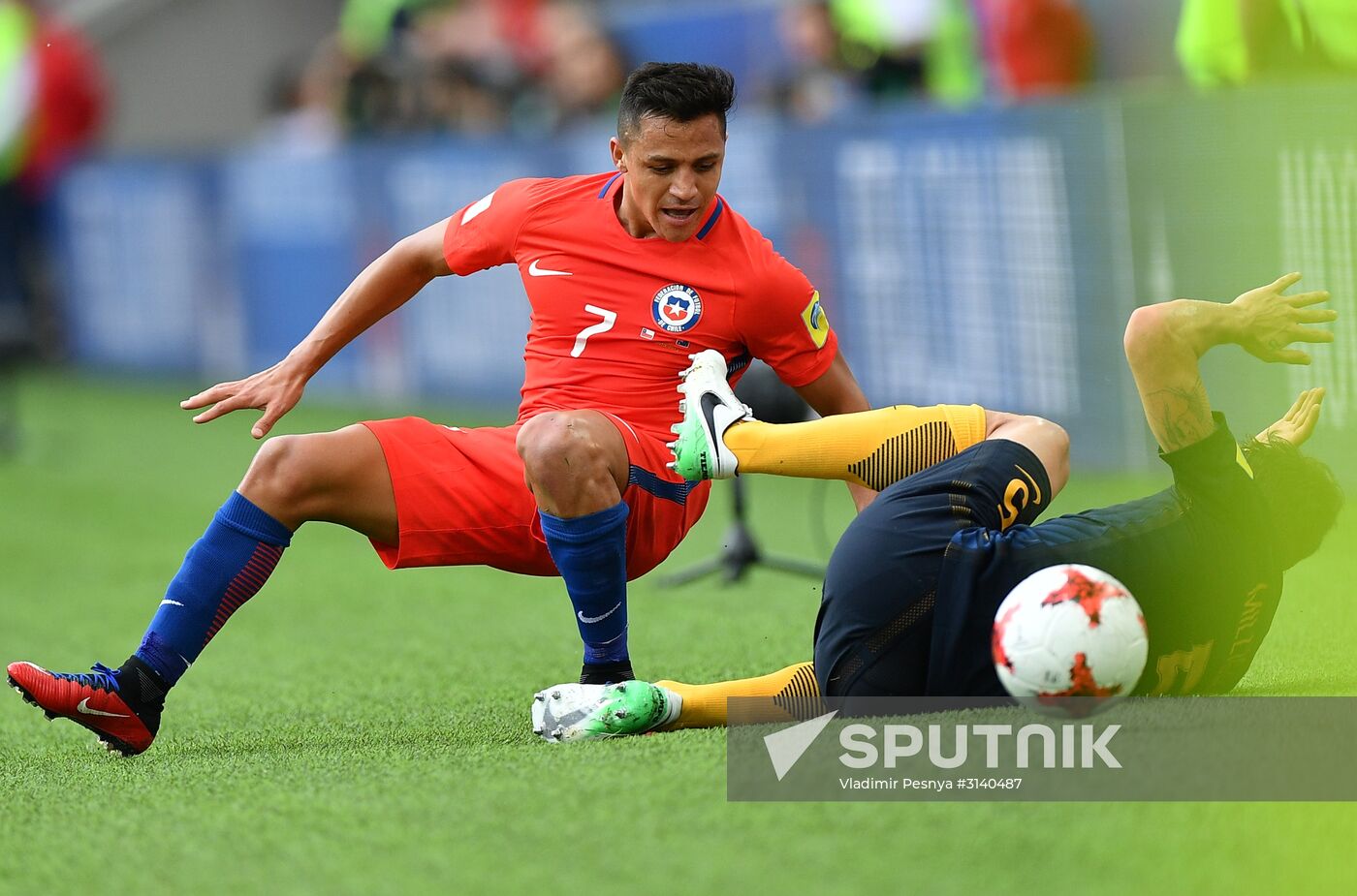 Football. 2017 FIFA Confederations Cup. Chile vs. Australia