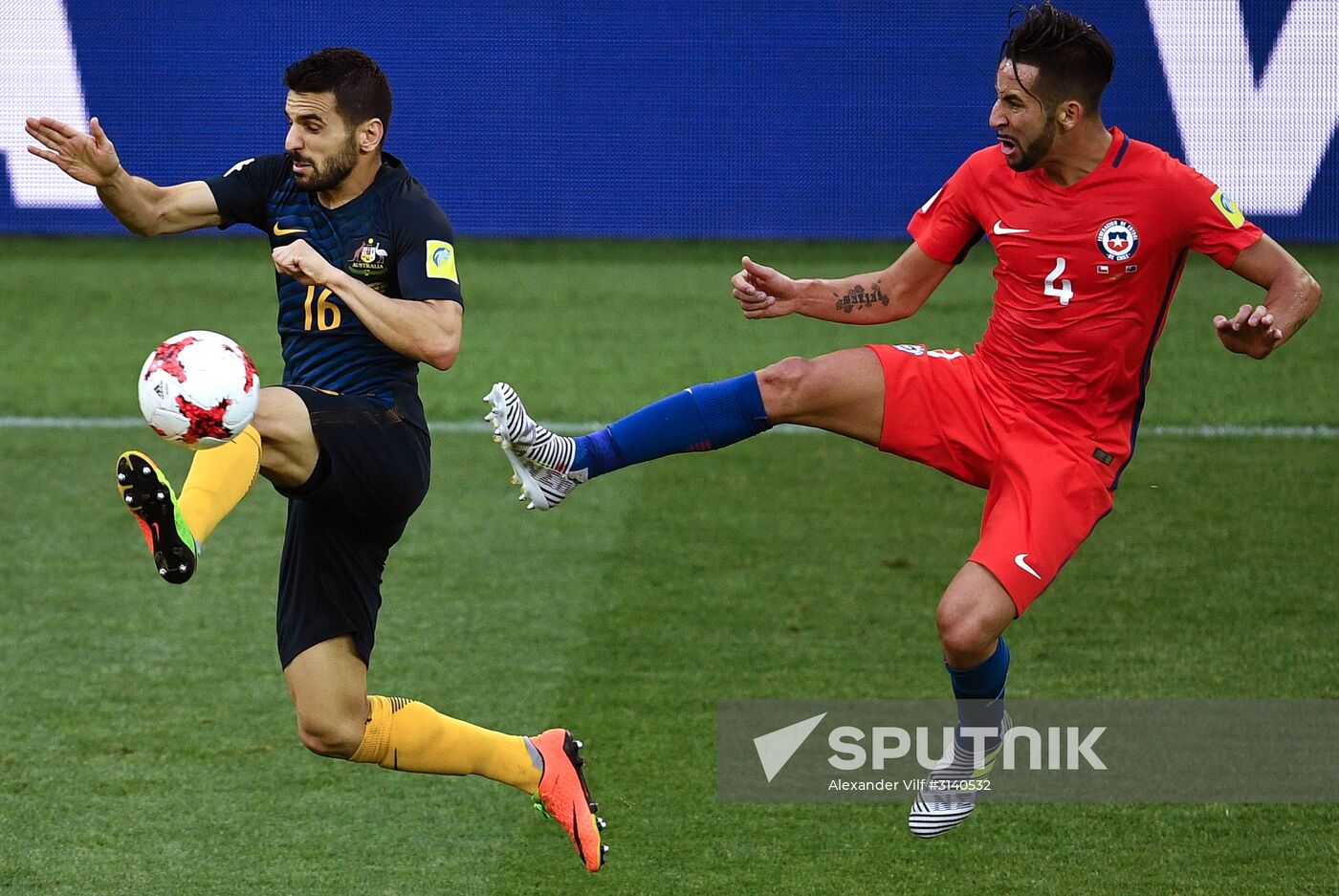 Football. 2017 FIFA Confederations Cup. Chile vs. Australia