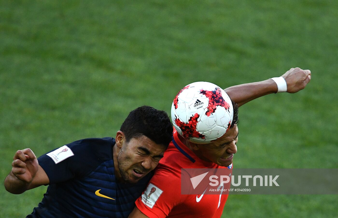 Football. 2017 FIFA Confederations Cup. Chile vs. Australia