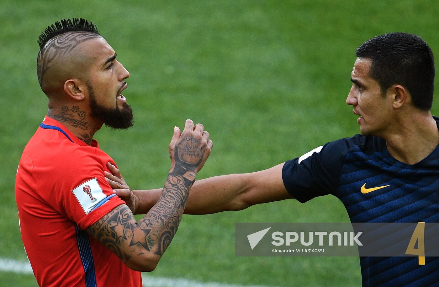 Football. 2017 FIFA Confederations Cup. Chile vs. Australia