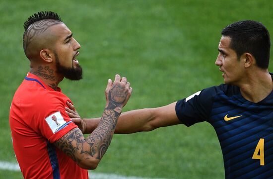 Football. 2017 FIFA Confederations Cup. Chile vs. Australia