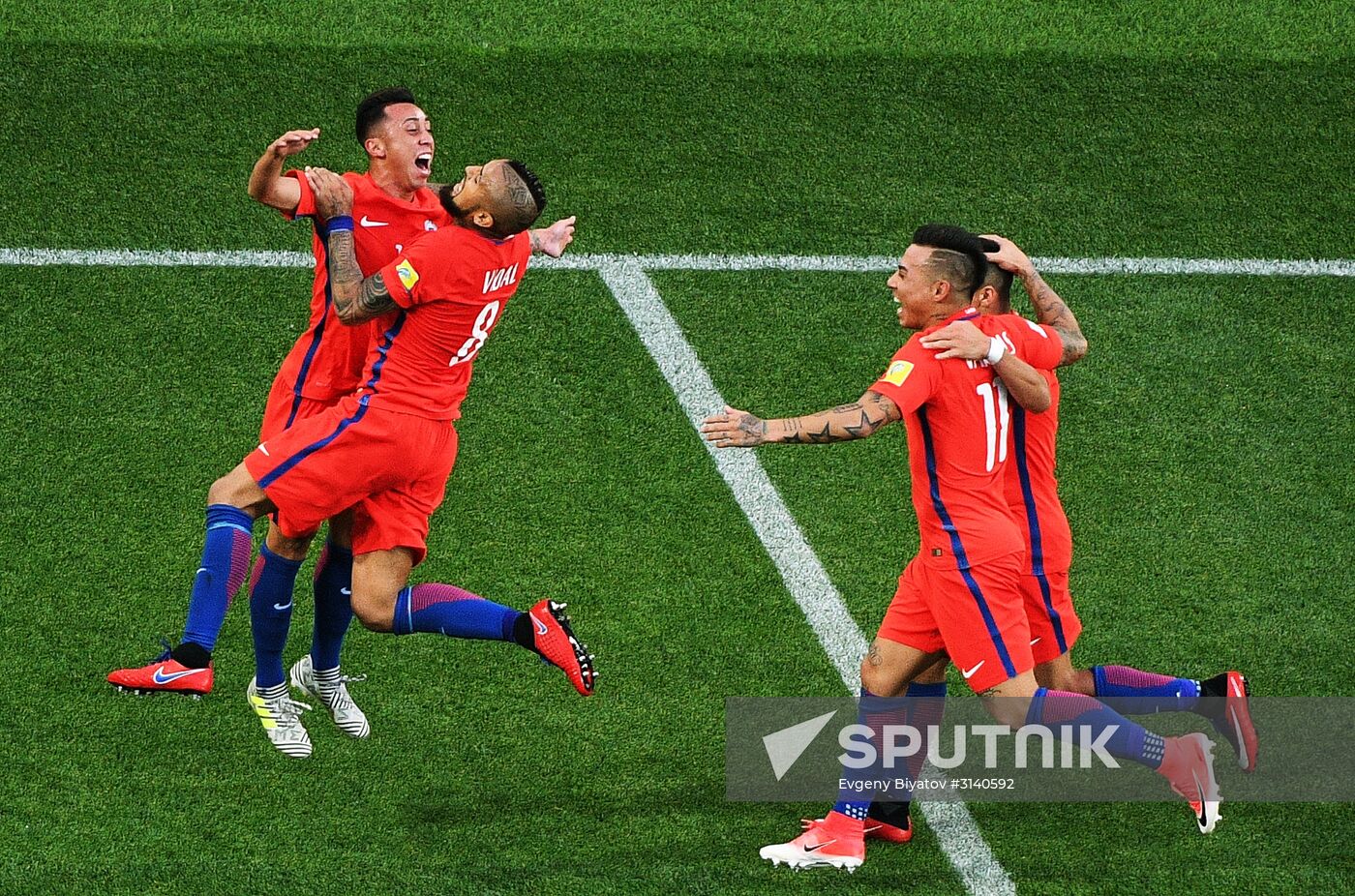Football. 2017 FIFA Confederations Cup. Chile vs. Australia