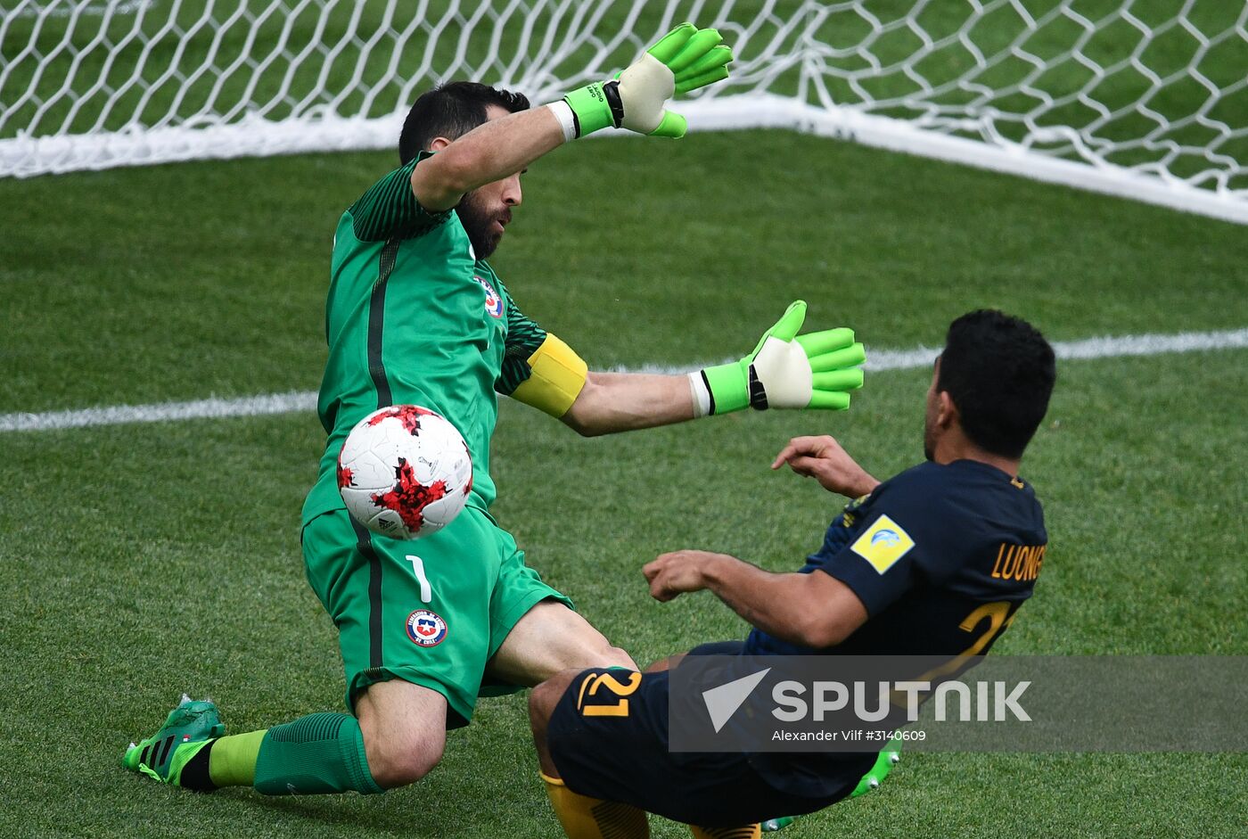 Football. 2017 FIFA Confederations Cup. Chile vs. Australia
