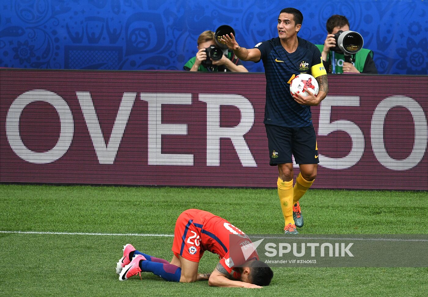 Football. 2017 FIFA Confederations Cup. Chile vs. Australia