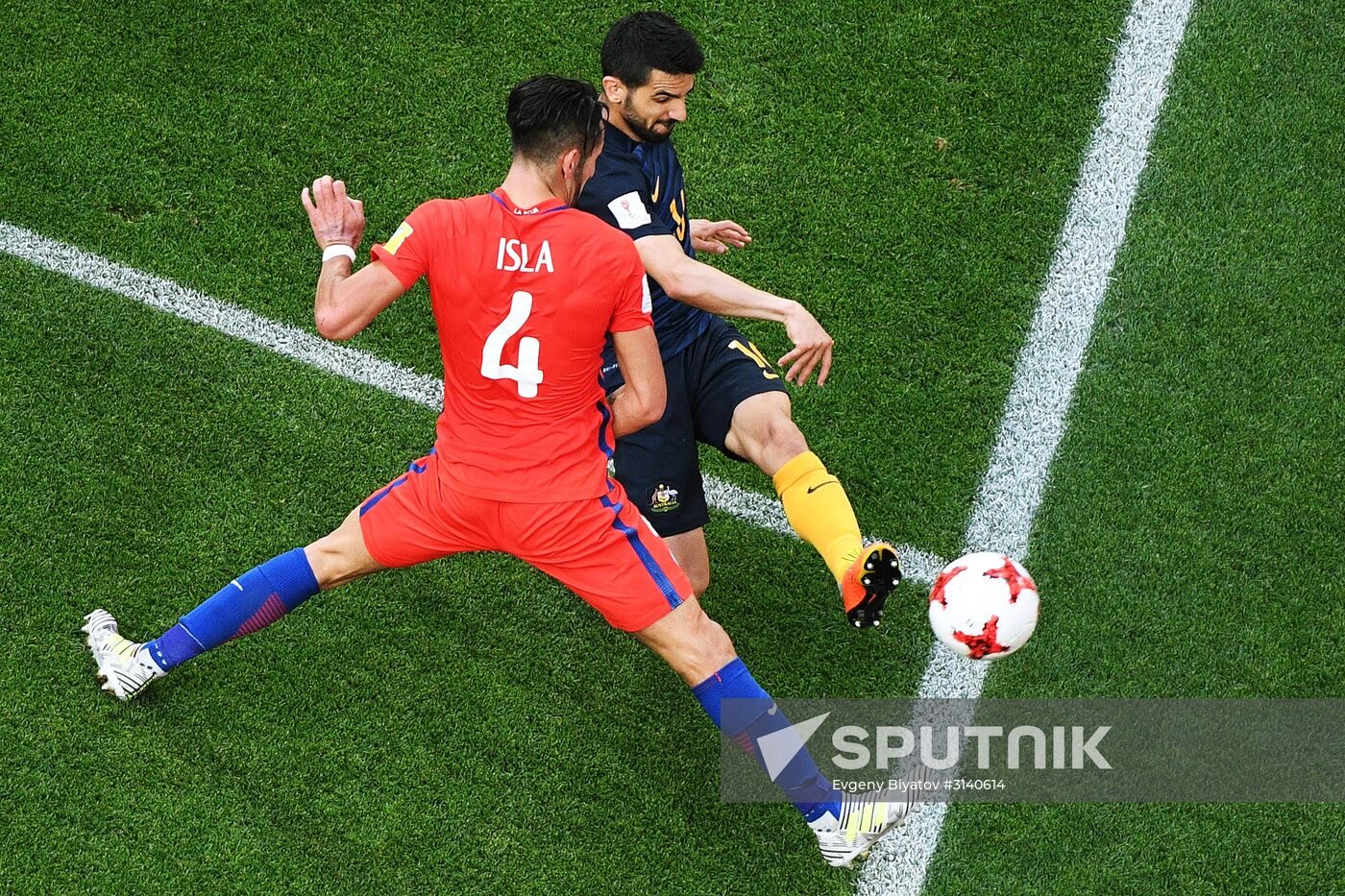 Football. 2017 FIFA Confederations Cup. Chile vs. Australia