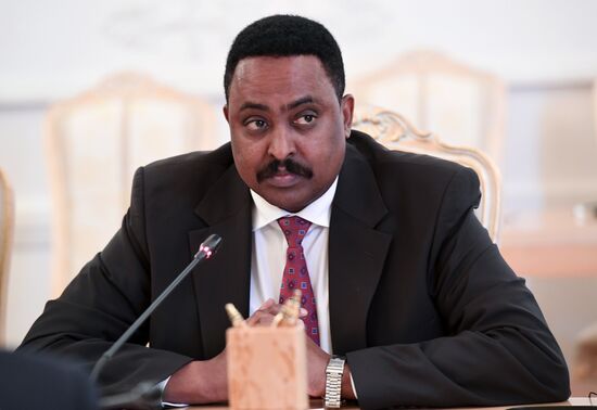 Russian Foreign Minister Sergei Lavrov meets with his Ethiopian counterpart Workneh Gebeyehu