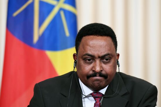 Russian Foreign Minister Sergei Lavrov meets with his Ethiopian counterpart Workneh Gebeyehu