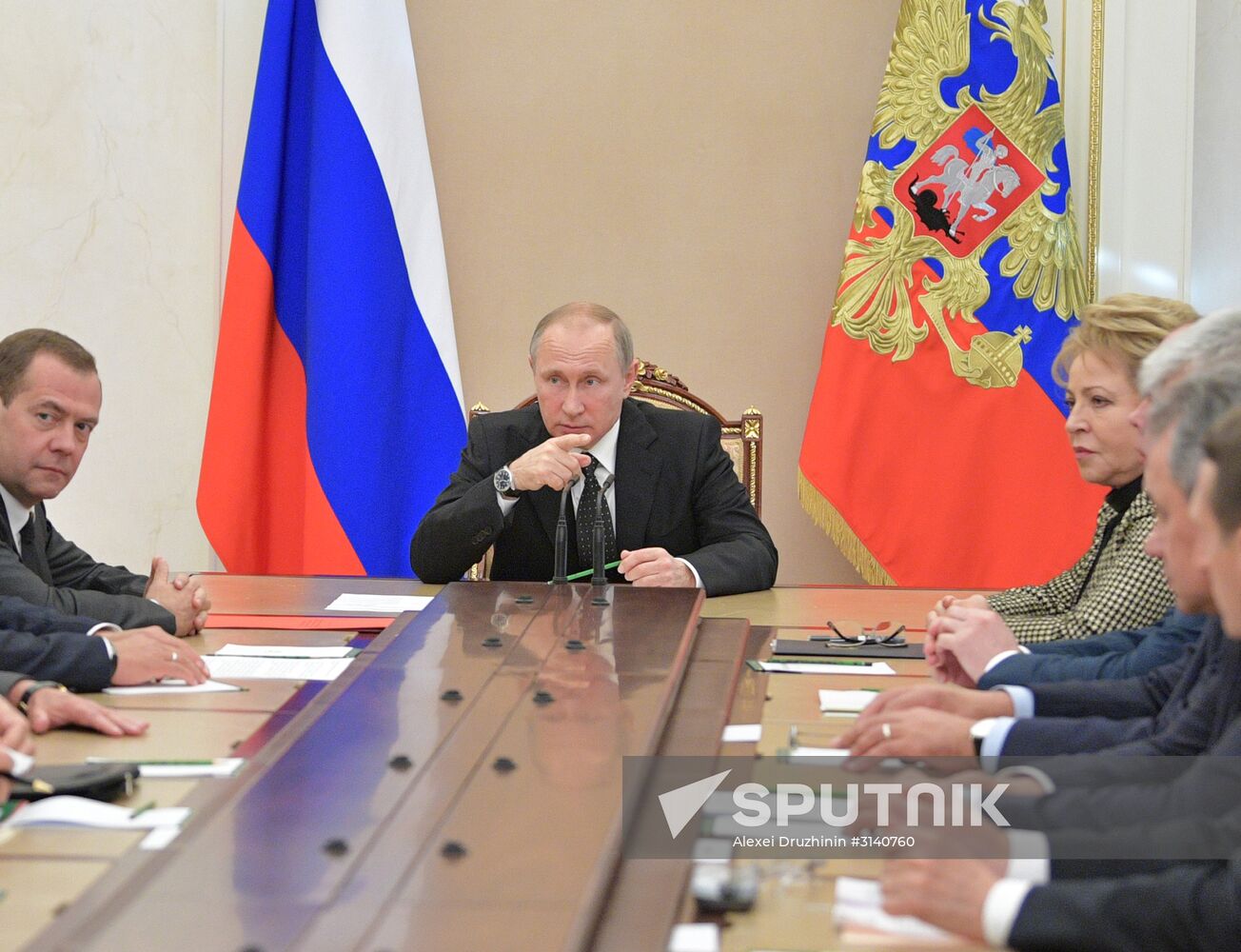 President Vladimir Putin conducts Russian Security Council meeting