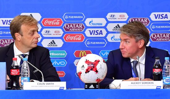 Football. 2017 FIFA Confederations Cup. News conference following the group stage