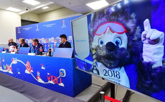 Football. 2017 FIFA Confederations Cup. News conference following the group stage
