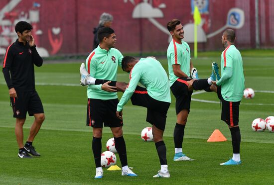 Football. 2017 FIFA Confederations Cup. Training session of Portugal’s national team