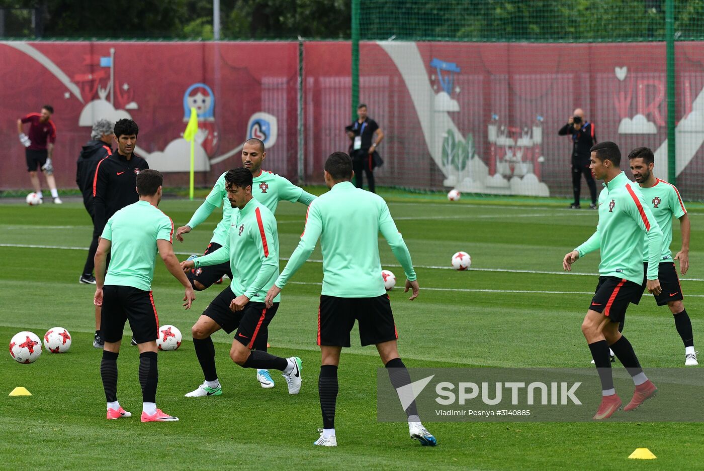 Football. 2017 FIFA Confederations Cup. Training session of Portugal’s national team