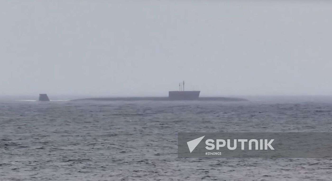 Yury Dolgoruky submarine launches Bulava ballistic missile
