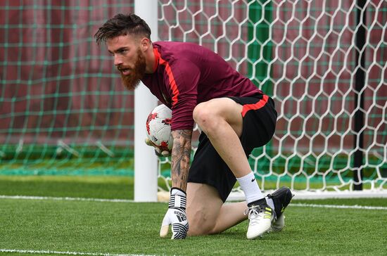 Football. 2017 FIFA Confederations Cup. Training session of Portugal’s national team