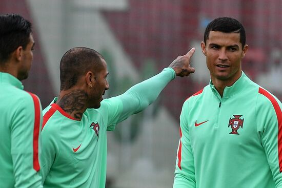 Football. 2017 FIFA Confederations Cup. Training session of Portugal’s national team