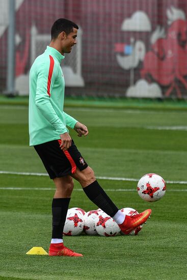 Football. 2017 FIFA Confederations Cup. Training session of Portugal’s national team