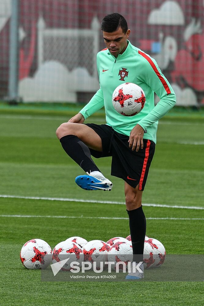 Football. 2017 FIFA Confederations Cup. Training session of Portugal’s national team
