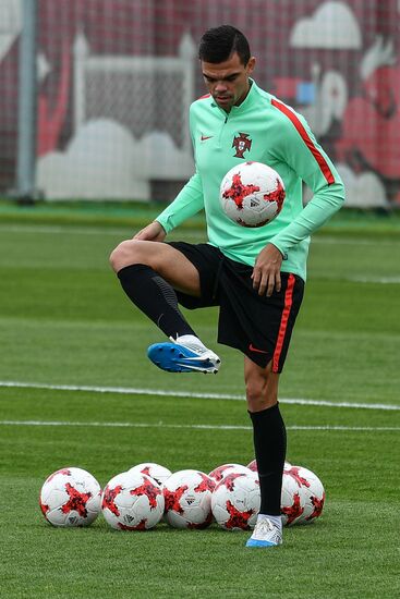 Football. 2017 FIFA Confederations Cup. Training session of Portugal’s national team