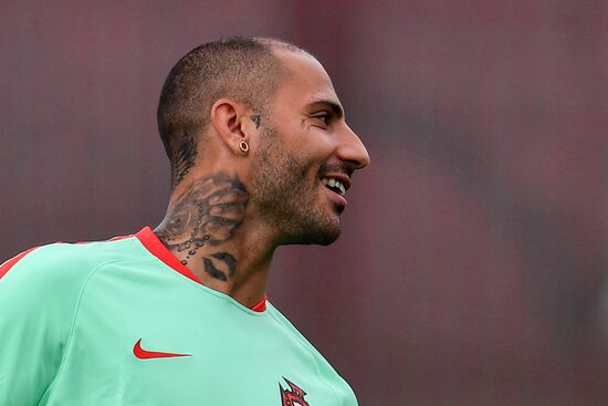 Football. 2017 FIFA Confederations Cup. Training session of Portugal’s national team