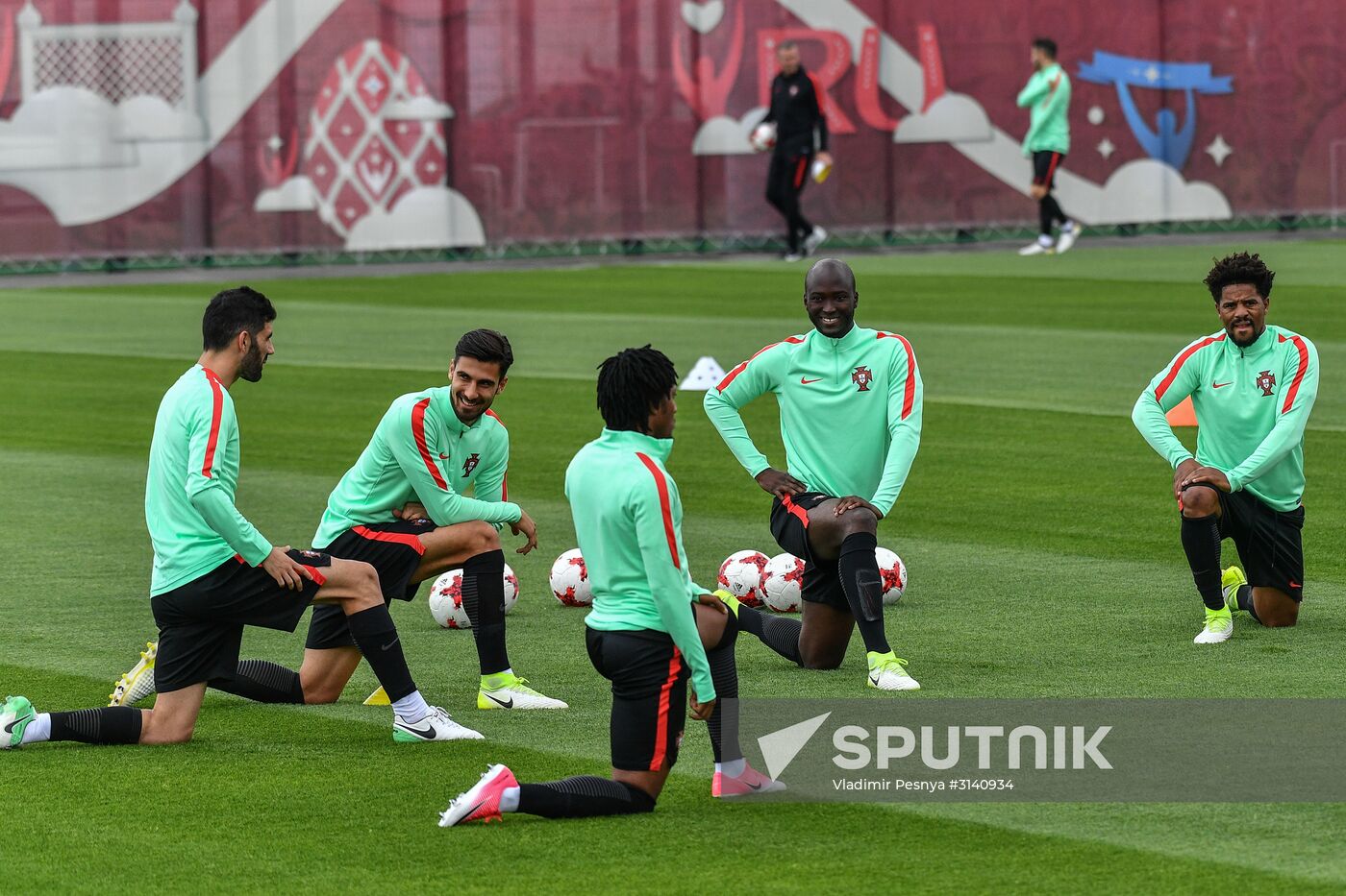 Football. 2017 FIFA Confederations Cup. Training session of Portugal’s national team