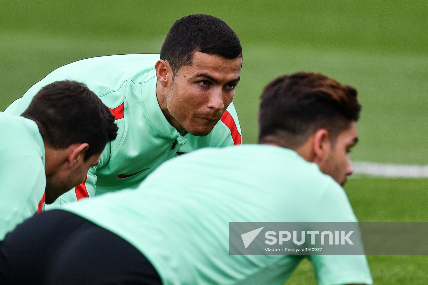 Football. 2017 FIFA Confederations Cup. Training session of Portugal’s national team