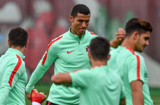 Football. 2017 FIFA Confederations Cup. Training session of Portugal’s national team