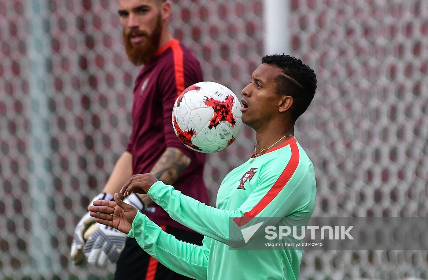 Football. 2017 FIFA Confederations Cup. Training session of Portugal’s national team