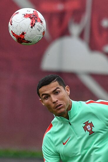 Football. 2017 FIFA Confederations Cup. Training session of Portugal’s national team